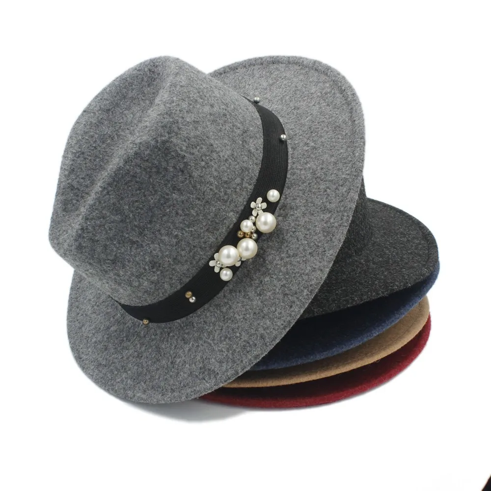 Мода шерсть Мужская Женская зимняя Осенняя фетровая шляпа для элегантных Laday широкополых сомбрерос джаз шляпа для джентльмена топ шляпа 20