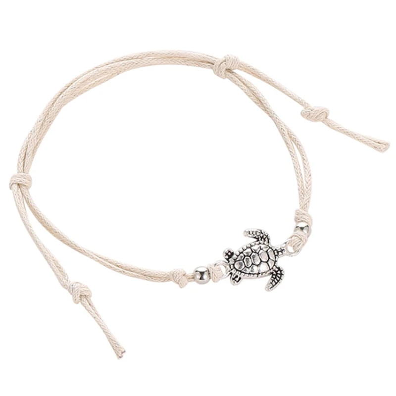 

Summer Beach Turtle Charm Rope String Anklets For Women Ankle Bracelet Woman Sandals On The Leg Chain Foot Jewelry
