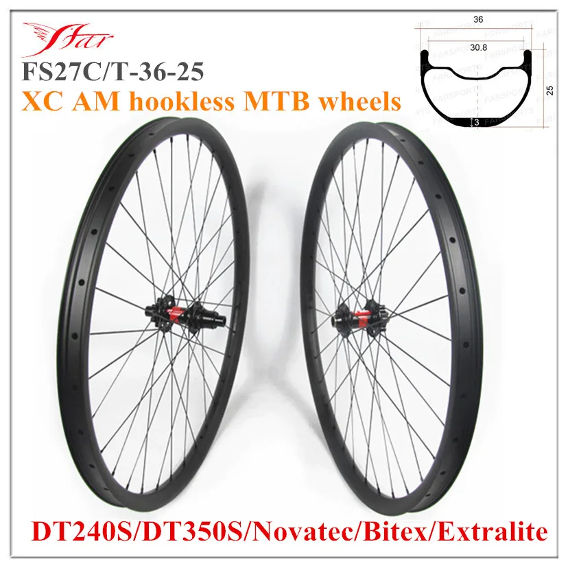 FS27C/T 36 25 MTB hookless Углеродные колеса 27 5 er Вт * 25D велосипедные 28H Farsports XC AM OEM колеса|carbon