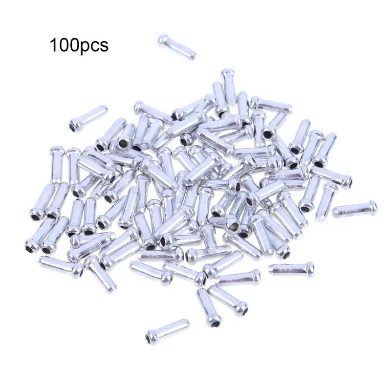 100Pc//set 4mm Bike Bicycle Cycling Brake Cable Crimps Wire Housing End Tips Caps
