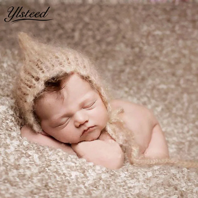 

Crochet Mohair Baby Hat Cute Pointed Cap Infant Photography Costumes Newborn Photo Props Fotografia Accessories