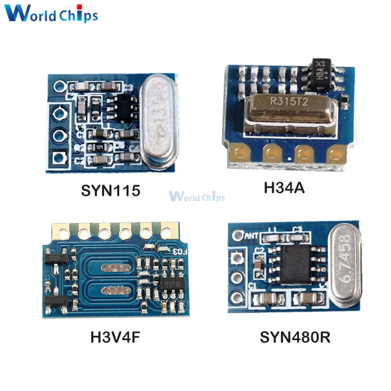 

315MHz 433MHz Wireless Transmitter Receiver Board Module SYN115 SYN480R H3V4F H34A Receiver Module ASK/OOK Chip PCB for Arduino