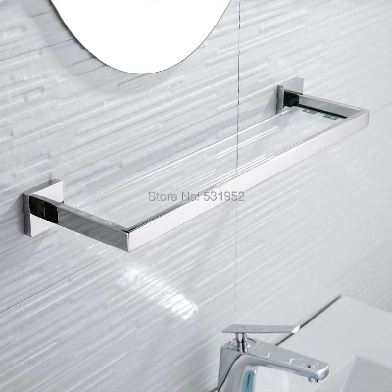 Billige SUS 304 Edelstahl Badezimmer Glas Regal Wand Halterung Glas Handtuch Rack Poliert Lagerung Handtuch Aufhänger Rack