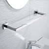 SUS 304 Stainless Steel Bathroom Glass Shelf Wall Mount Glass Towel Rack Polished Storage Towel Hanger Rack ► Photo 1/6