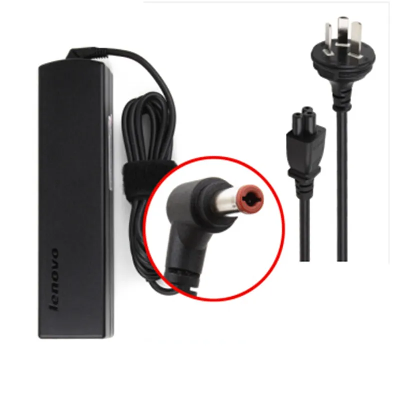 

Free Shipping Lenovo Original notebook PC power adapter computer charger power cord small round mouth 90W(ADP-90DDB)