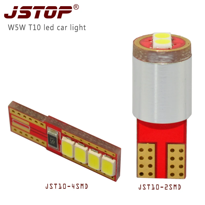 JSTOP led reading lights t10 w5w super bright 3030smd 12VAC car bulbs 6000k high quality lamps