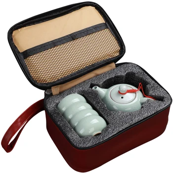 

Portable Travel china tea set One tea pot two/four cups Gift Kung Fu teapot for green tea kitchen accessories