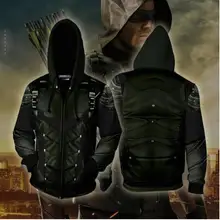 Новинка, худи с 3D принтом, костюм с зеленой стрелой, одежда с Оливером куинзином, худи с 3D принтом, толстовки на молнии, топы