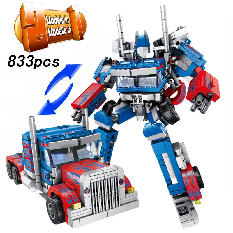 

legoings Transformation Robot Car 2in1 Bricks City Building Blocks Sets Creator MOC Educational Technic DIY Toys For Children