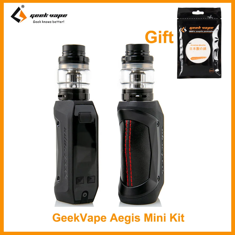 

Gift Koh Gen Do Cotton Original GeekVape Aegis Mini Kit With Cerberus Tank Built in 2200mAh 5.5ml 0.3ohm Super Mesh Coil E-Cig