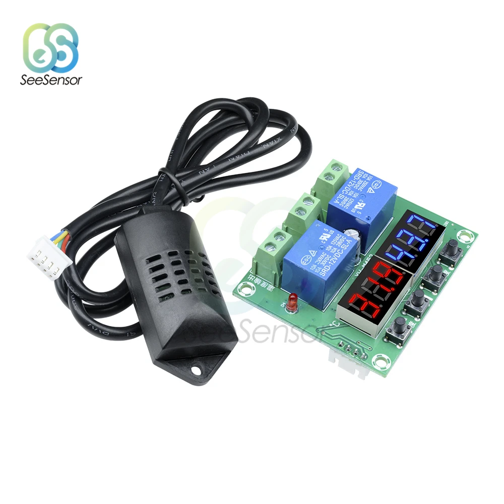 

XH-M452 Thermostat Temperature Humidity Control Regulator Thermometer Hygrometer Controller Module LED Digital Display DC 12V