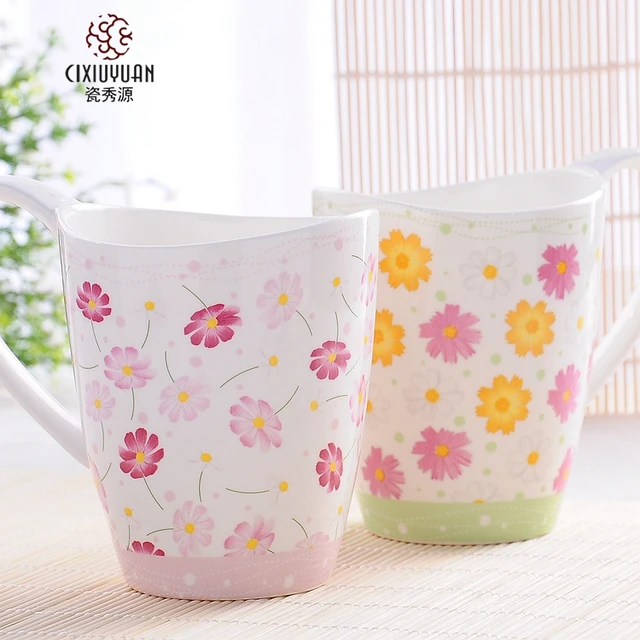 400ML, fine bone china tazas cafe tumbler, present creative gift, funny  original mugs, nespresso thermo mug, taza chip cup - AliExpress