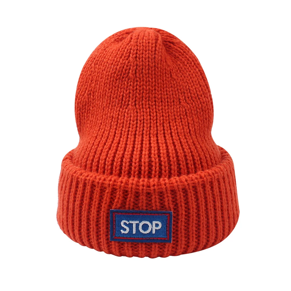Knitted Warm Baby Beanie Hat Candy Color Fashion Girls Beanie Korean Style Autumn Winter Kids Hat Hip Hop Cap Baby Boys Clothing (9)