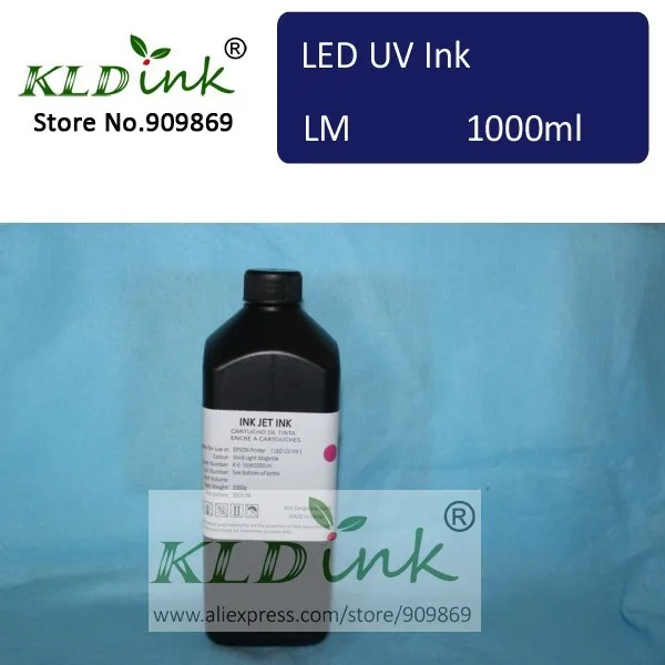 

[ KLD Ink ] Compatible LIGHT MAGENTA LED UV Ink for  inkjet UV flatbed printer with DX5 DX6 DX7 printhead ( 1 piece X 1000ml )
