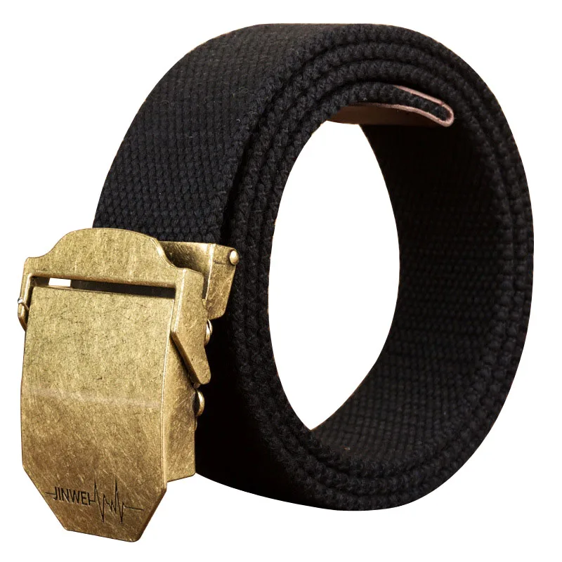 Quality Unisex canvas belt retro high quality Alloy Automtaic buckle men casual simle Men and Women cowboy pants | Аксессуары для