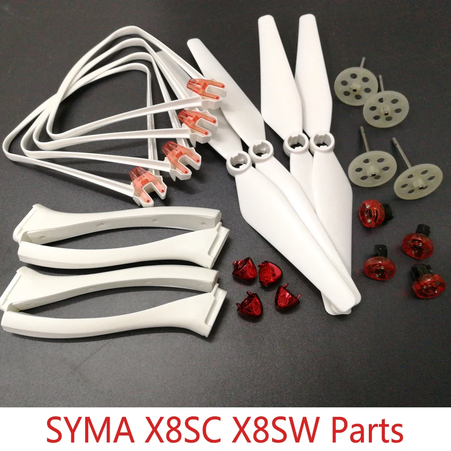 

SYMA X8SC X8SW X8PRO original parts Propeller Blade Propeller Guard Protectors Frame landing skid cover gear axis ect.