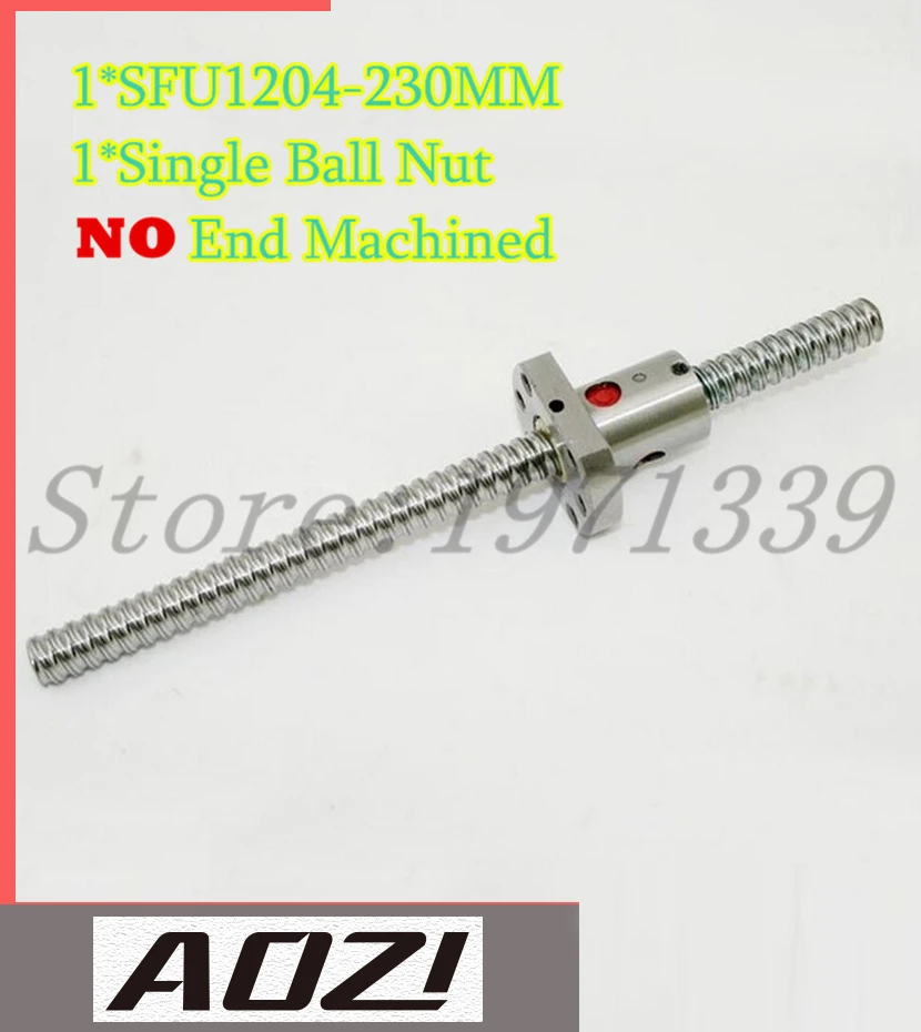 

1PC SFU1204 L-230MM c7 Ball Screw + A Single Ballnut CNC DIY Carving Machine Accessories/RM1204 Length 230mm/Free Shipping