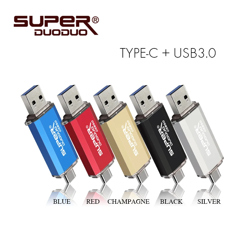 

Hotsale OTG USB Flash Drive Usb 3.0 Pen Drive 128GB Type C Micro Usb Stick 16GB 32GB 64GB Pendrive for Type-C Device