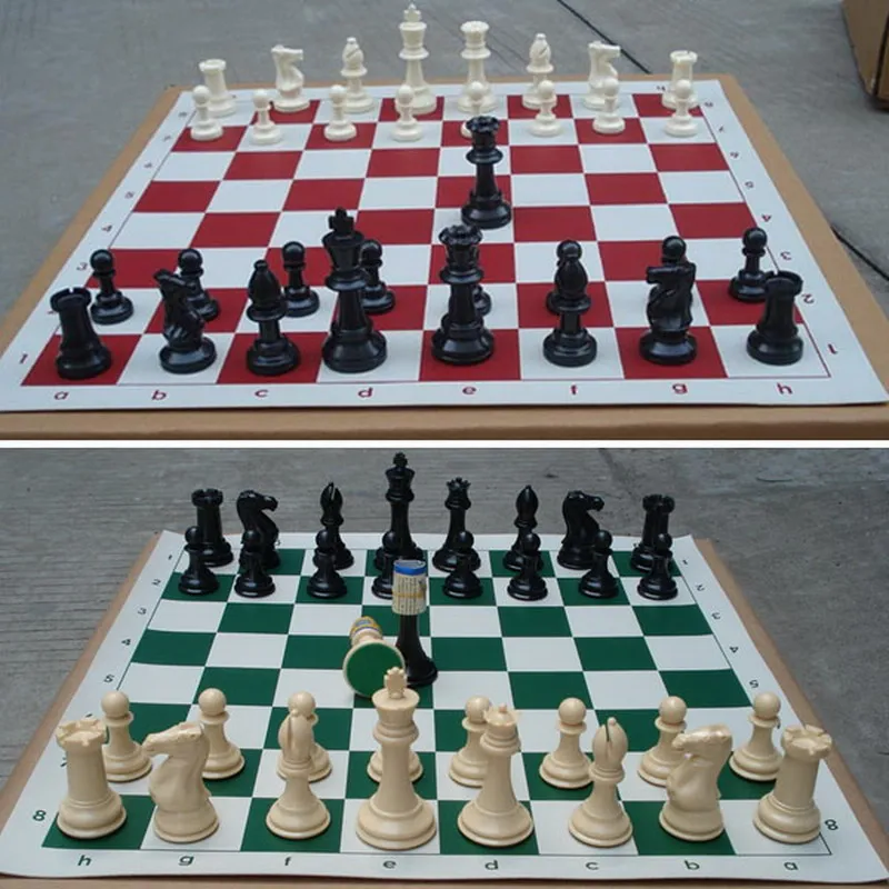 32 Medieval Chess Pieces Plastic Weighted Chess With Friend Play for Relax 77mm King Height