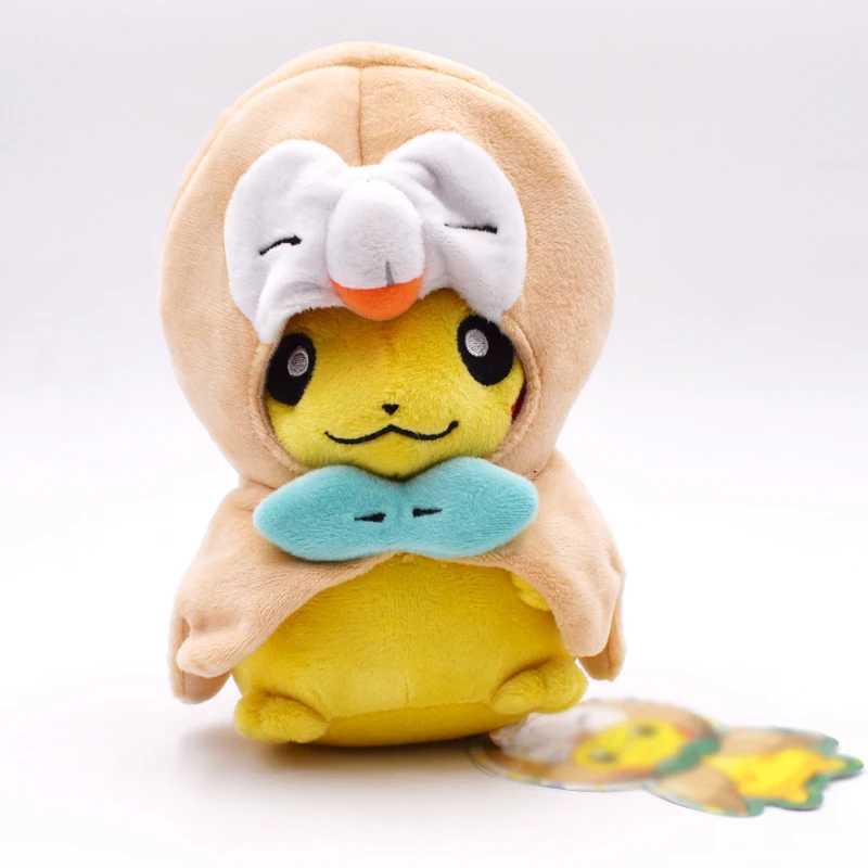 

5PCS/LOT 20cm Pikachu Cosplay Rowlet Plush Toys Fashion Stuffed Animals Toy Doll Free Shipping