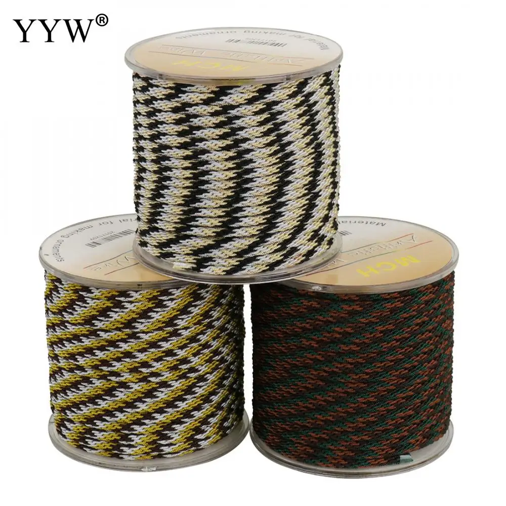 

10m/Pc Jewelry Components Nylon Cord Strings Diy Threads Clearance Sale With Plastic Spool Wholesale Brown Coffee Color Cord