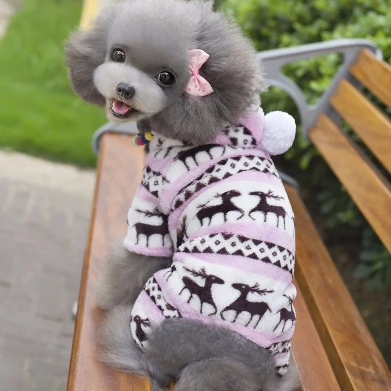 Зимняя одежда набивной свитер для собак щенка пальто платье теплая одежда Осень/Зима куртка для домашних животных