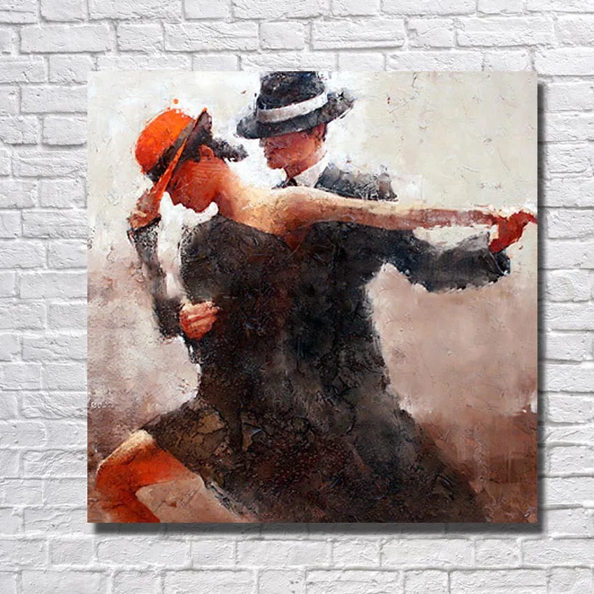 

Large Beautiful Hand-painted Abstract Dance Oil Painting on Canvas Painting Modern Living Room Wall Decor Pictures no Framed