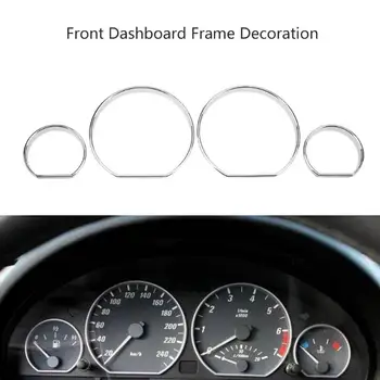 

4pcs Car Front Dashboard Decoration Frame Dial Ring Trim Car Styling Auto Front Cover for BMW E46 Car Replacement Part Accessory