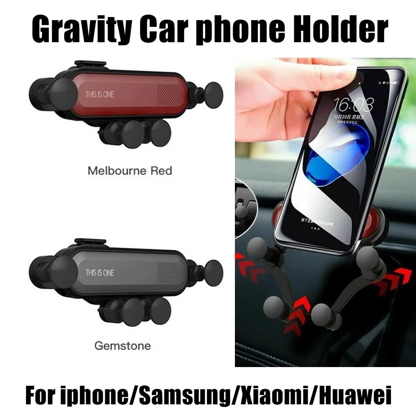 

Gravity Car phone Holder For iphone X Xs Max Samsung/Xiaomi/Huawei Universal Air Vent Mount Car Phone Holder GPS Stand