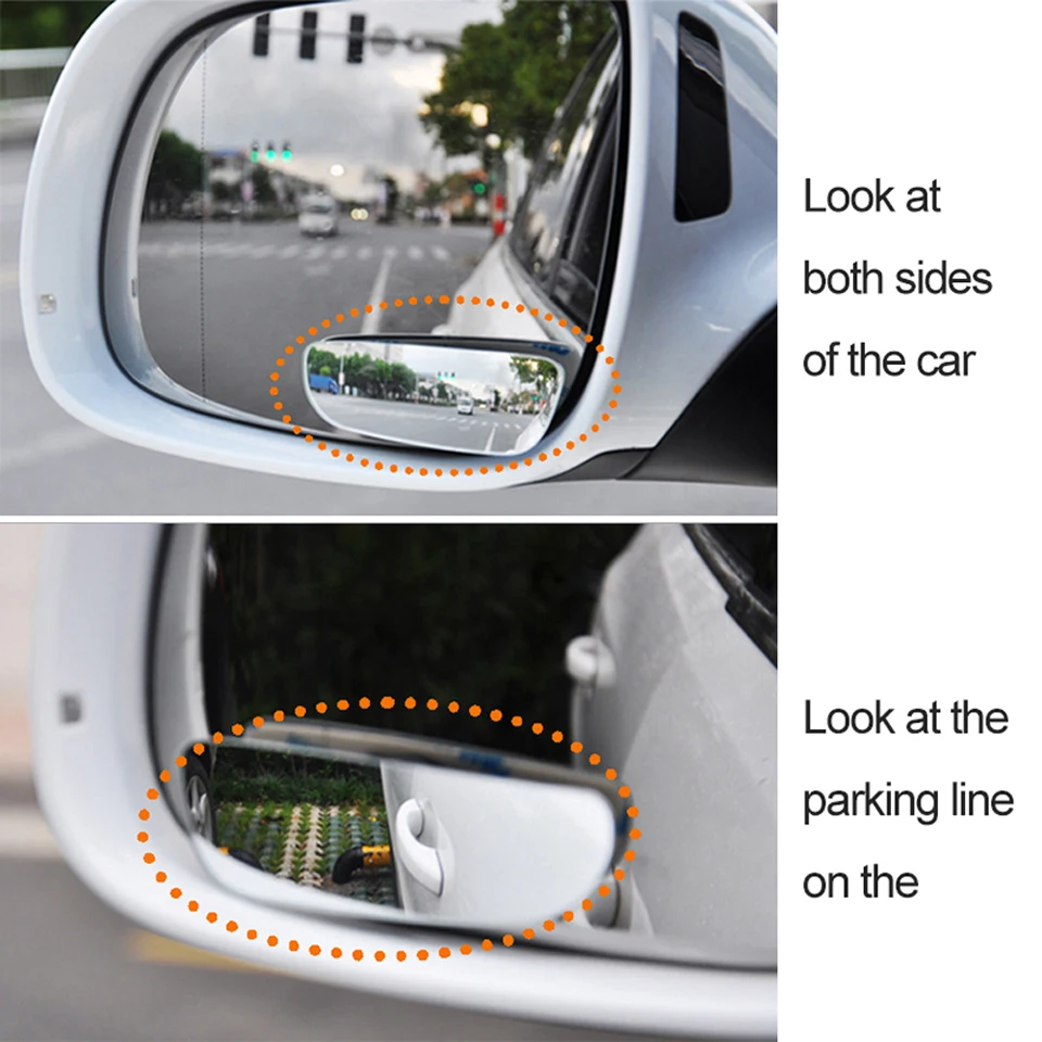 Sikeo 2 шт. автомобиля Зеркало заднего вида зеркало автомобиля Авто регулируемые зеркала 360 градусов Широкий формат выпуклый Слепое пятно зеркало парковка