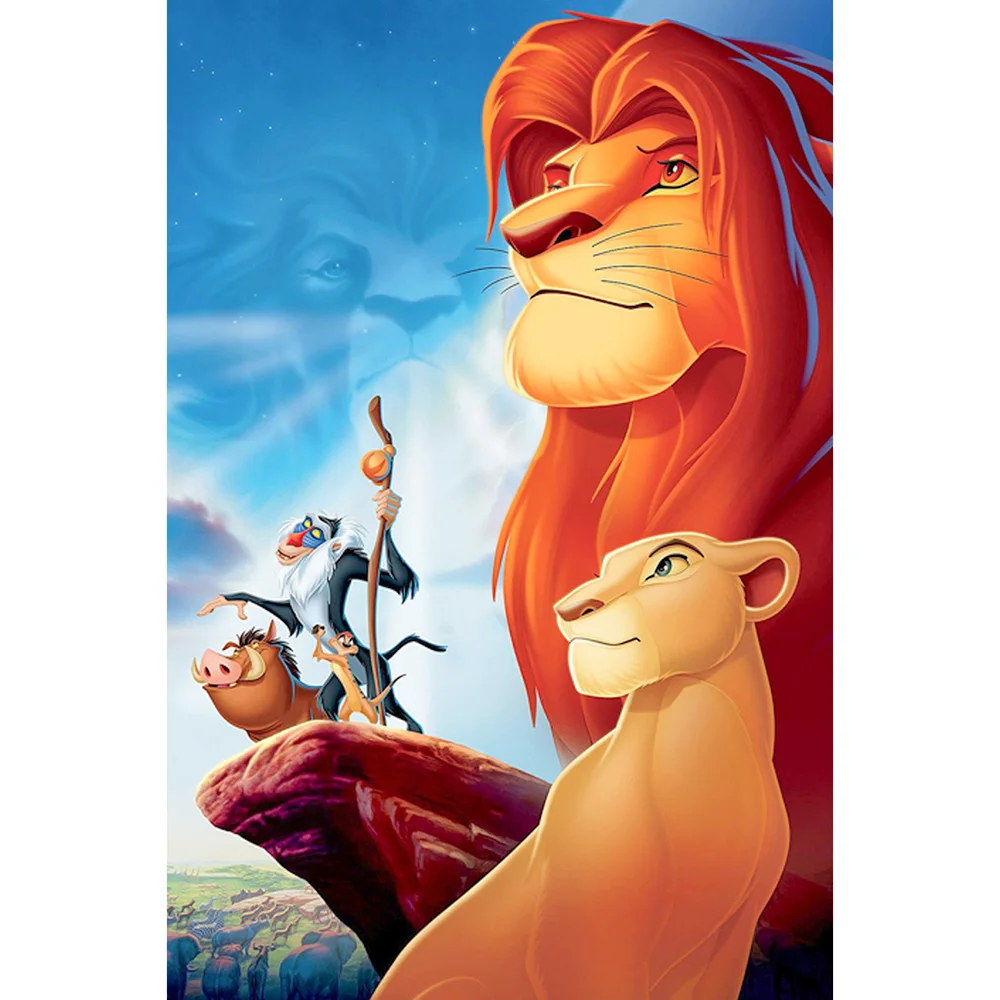 

Diamond Painting Full drill square/round Cartoon lion king Mosaic DIY Diamond Painting Cross Stitch Embroidery Home Decor