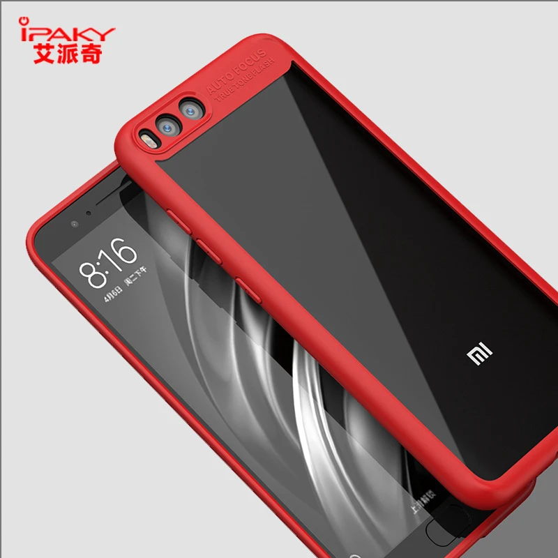 Чехол iPaky для Xiaomi Mi 6 Гибридный Силиконовый мягкий каркас жесткая прозрачная