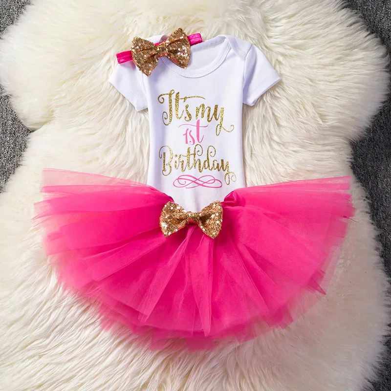 Детские платья для девочек; коллекция года; платье-пачка для девочек на первый День рождения; праздничное платье для малышей Одежда для крещения для маленьких девочек 1 год vestido infantil - Цвет: as photo