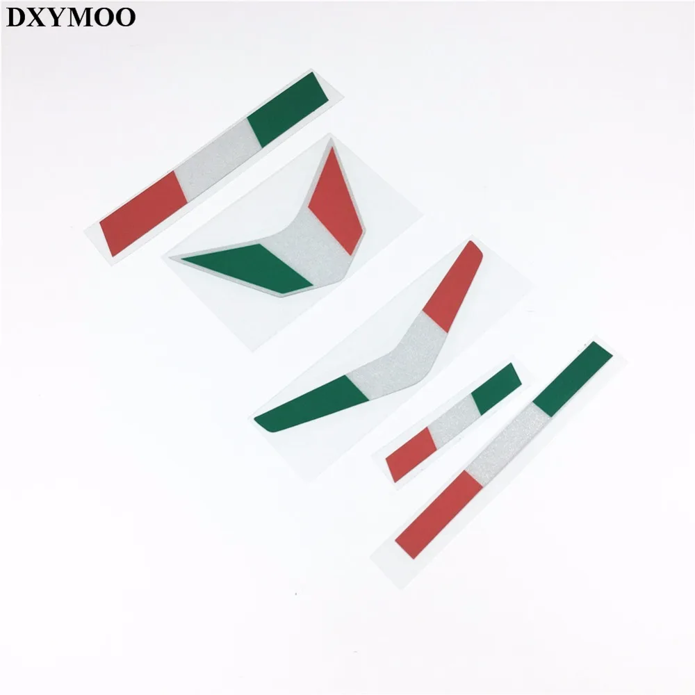 

5 Styles Reflective Italy Flag Bumpers National Flag Motorcycle Helmet Bike Car Sticker Reflective Decals