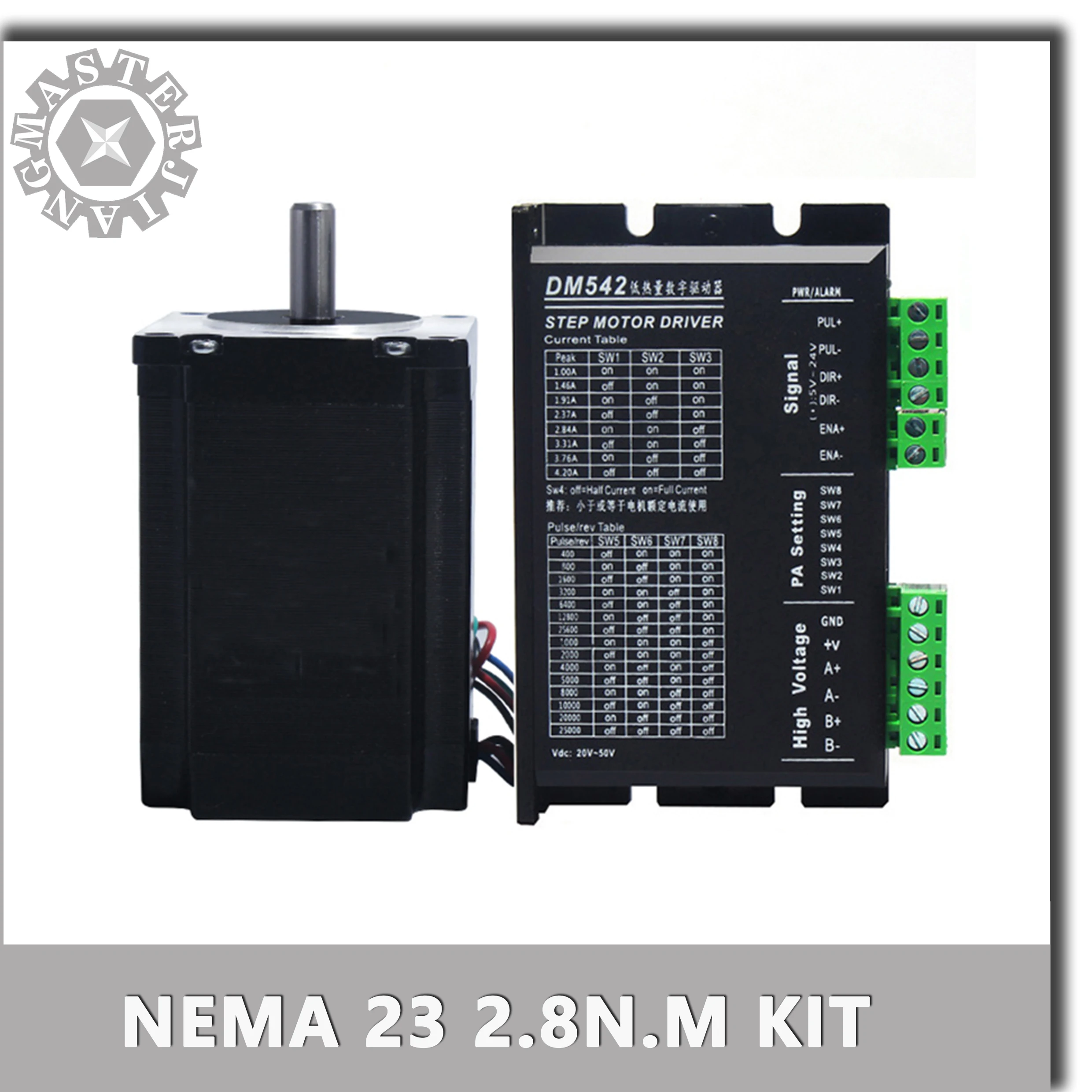 Шаговый двигатель Nema 23 57BYG25 0H 57 2 нм с обновлением TB6600/DM542 драйвер шагового