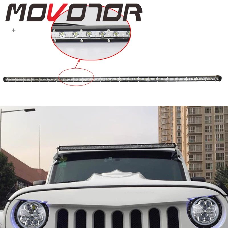 

Universal Car Accessories 52" Super Slim Led Bars 12/24V Spotlight Led Driving Light Bar 144w for 4WD Vehicles Roof Lights 1Pcs