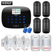 KERUI W193 Беспроводная охранная GSM 2,4G wifi PSTN сигнализация для домашней безопасности 2,4 дюймов TFT цветной экран