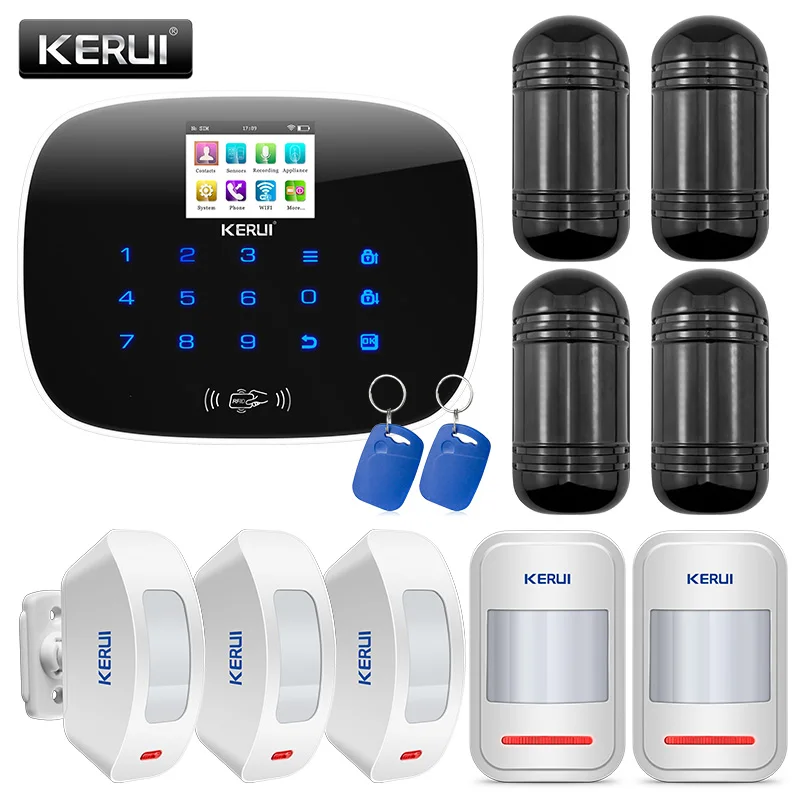 KERUI W193 Беспроводная охранная GSM 2 4G WIFI PSTN система сигнализации для домашней