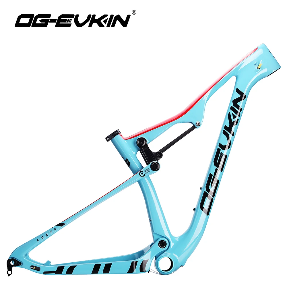 Cheap 2019 EPS Full Toray 29er Carbon mtb Bike Frame boost UD matt Suspension Bicycle mtb Frame BB92 UD Thru Axle 142x12mm OG-EVKIN 7