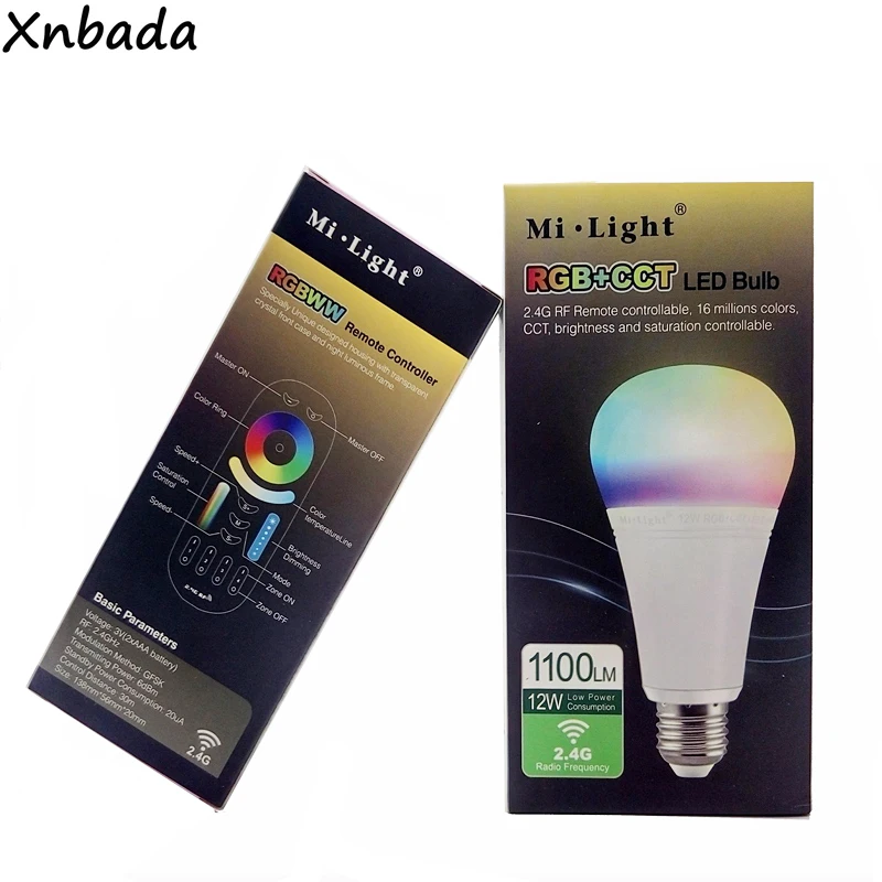MiBoxer 12W E27 Led Bulb Dimmable LED Light RGB + Warm White (RGB+CCT) Spotlight Indoor Decoration AC85-265V | Лампы и освещение