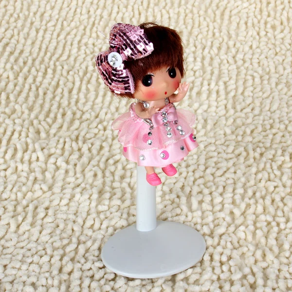 10x White Adjustable Doll Stand Display Holder 14-20cm for Doll Bear toys Metal doll stands with plastic base display doll 