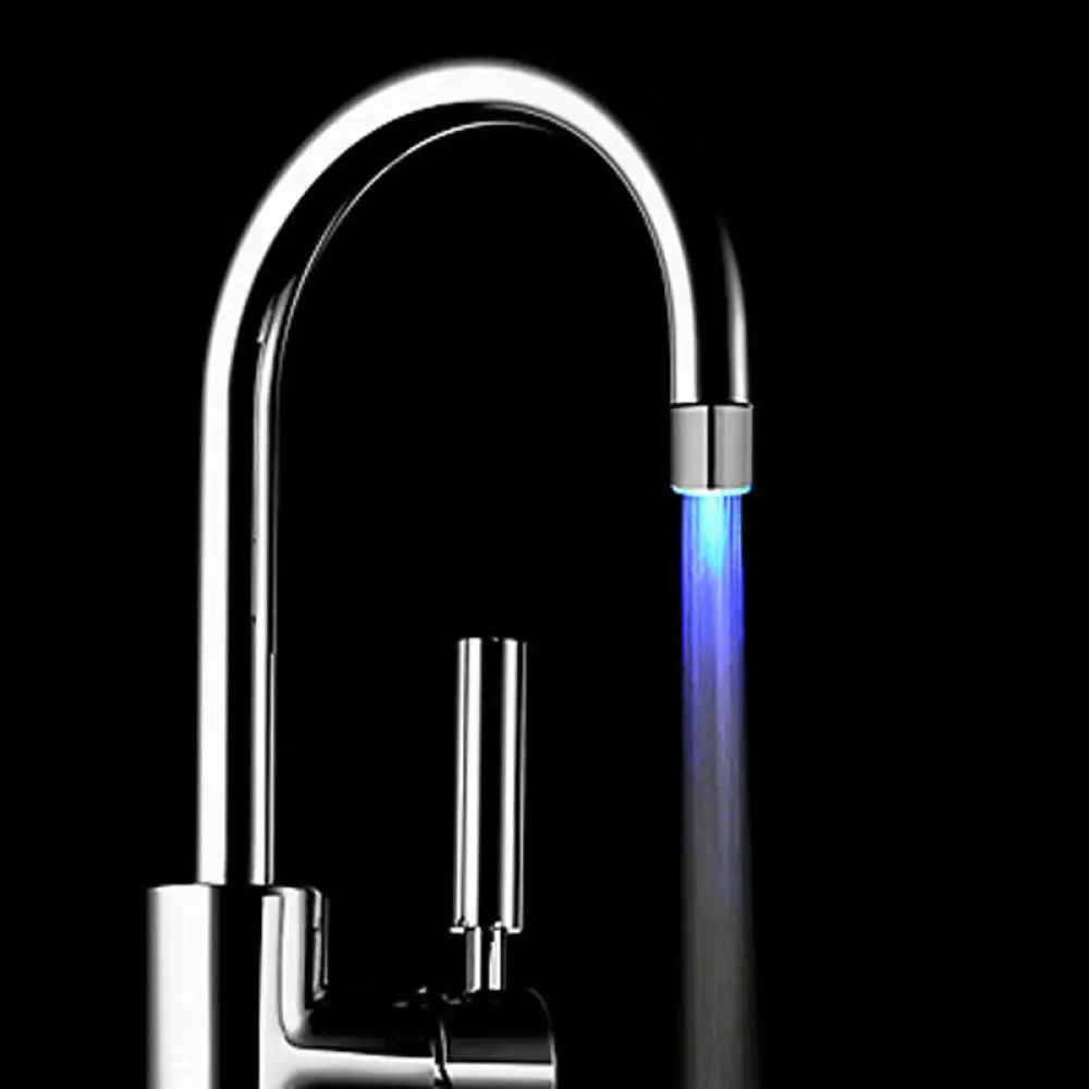 

1PC 2018 Summer New Hot Sale Fashion Home Bathroom Glow Shower LED Faucet Temperature Sensor Light RGB 3 Color Change Water Tap