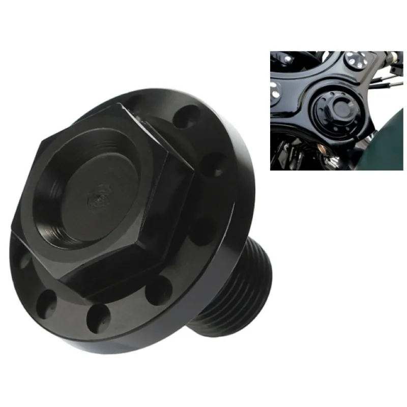 Motorcycle Black CNC Aluminum Steering Stem Bolt For Harley Dyna