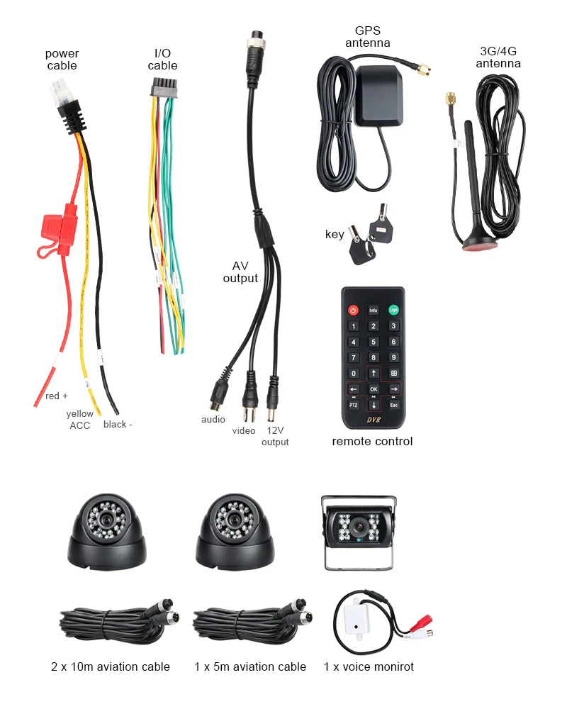 3 шт. камера видеонаблюдения HD+ 4G Lte gps трекер 4CH жесткий диск HDD автомобиль Dvr видео плеер наборы mdrv PC/телефон Удаленный просмотр I/O