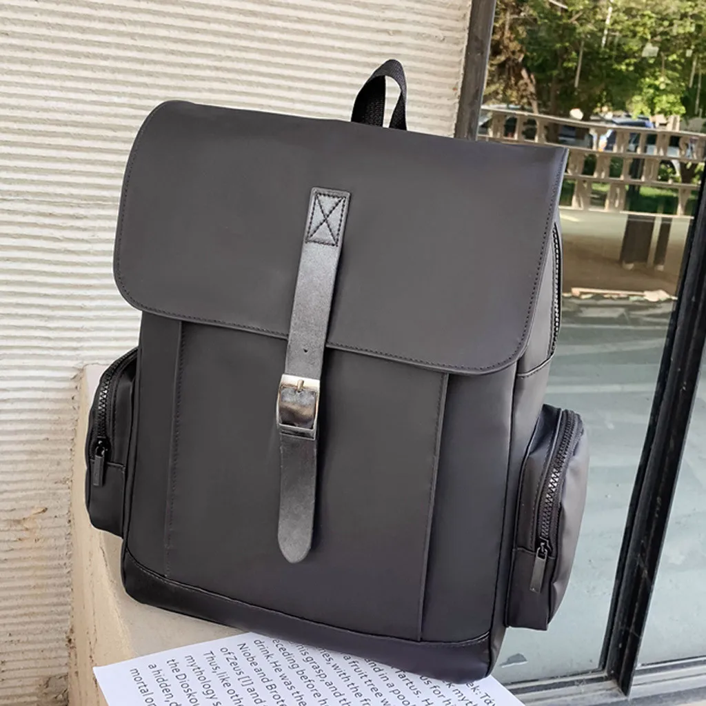 

OCARDIAN Backpack Fashion Neutral Solid Color Shoulder Bag High Quality Leather Backpack Student School Travel Bag Dropship May9