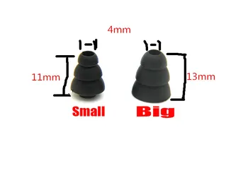 

6pcs/Lot Three Layer Silicone In-Ear Earphone Covers Cap Replacement Earbud Tips eartips Earplug Ear pads for earphone