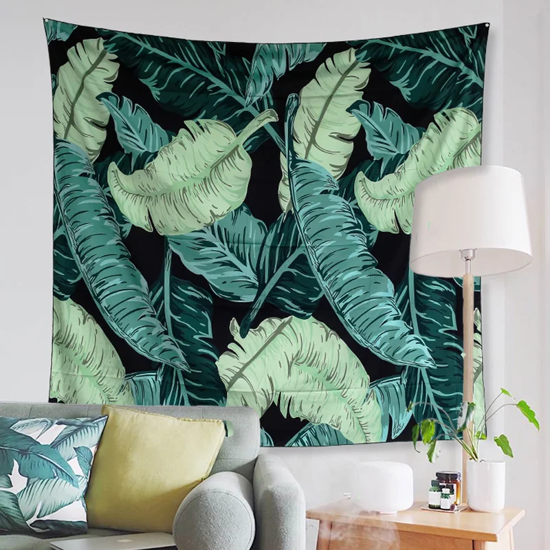 

Tropical Banana Palm Leaf Tapestry Wall Hanging Tapestry Bohemian Bedspread Cover Beach Towels for Bedroom Dorm Wall Decor