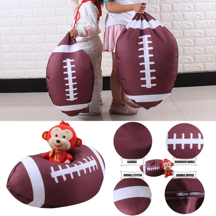 

2018 Kid Stuffed Animal Plush Basketball Style Toy Storage Bean Bag Soft Pouch Fabric Chair gift 4.9