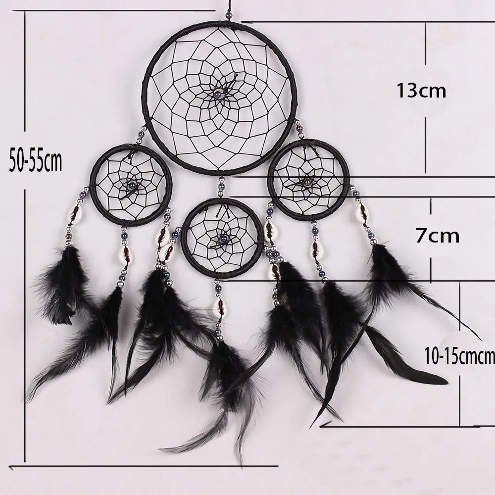 6 видов цветов Dream Catcher круговой красочный перьями стене висит украшение Декор Ремесло Ловец снов Большие размеры Перевозка груза падения