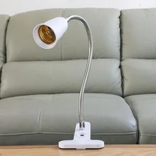 ЕС/США Plug 360 градусов E27 фотолампы с гибкий удлинитель адаптер для зажимного адаптера для включения/выключения для светодиодный настольная лампа